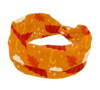 Bandeaux à motif de feuilles de parapluie d'automne pour femmes et filles, large bandeau, turban croisé noué, bandeau antidérapant pour yoga, entraînement, course à pied