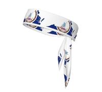 Bandeaux à nouer avec drapeau de l'État de Virginie - Avec imprimé carte de l'État de la Virginie - Cravate de karaté Ninja - Bandeau athlétique - Bandeau d'entraînement