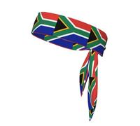 Bandeaux à nouer avec imprimé drapeau de l'Afrique du Sud, cravate de karaté, bandeau athlétique, bandeau d'entraînement anti-transpiration