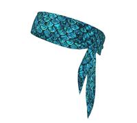 Bandeaux à nouer avec imprimé écailles de poisson, cravate de karaté ninja, bandeau athlétique, bandeau d'entraînement anti-transpiration