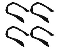 Bandeaux à Nœud Rétro en Polyester, 4 Pièces, Fil Flexible | Noir, Design Twist et Maintien Antidérapant, pour Danse, Bain et Maquillage, Lot Pratique