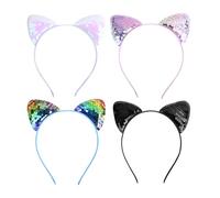 Bandeaux À Paillettes Colorées 4 Pièces Bandeaux Mignons Bandeaux Brillants Décorations De Jeu De Rôle Bandeaux De Fête