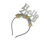 Bandeaux à paillettes pour les fêtes Hello 2026 Star Decors - Bandeau unisexe pour le Nouvel An, le compte à rebours, les événements, les festivals, les accessoires pour cheveux pour le réveillon du