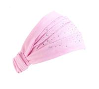 Bandeaux à strass for cheveux, larges, élastiques et extensibles, for femmes, coiffes, foulards, turbans, accessoires for cheveux(Pink)