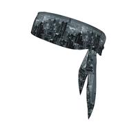 Bandeaux aériens Night Of View Hong Kong Impression One Pack Tie Headbands Moisture Athletic Sports Head Band For Men and Women