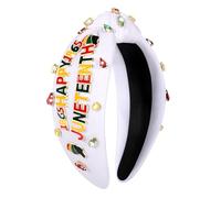Bandeaux africains pour femmes noires Juneteenth Bandeau Afrique pour femme carte cœur bandeau afro Queen bandeau noué le mois de l'histoire noire Accessoires pour cheveux africains Tenues Cadeaux