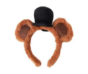 Bandeaux amusants - Adorable couvre-chef de maquillage marron | Bandeau de lavage du visage d'ours | Pour cosplay, festival, carnaval, congrès, fête, performance quotidienne