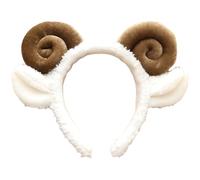Bandeaux animaux, bandeau en cornes de chèvre en peluche, bandeau antidérapant avec oreilles d'animaux, costume de chèvre élastique pour la Saint-Valentin, bandeaux cosplay pour femmes, cornes