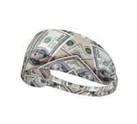 Bandeaux anti-transpiration en forme de billets de cent dollars, bandeau antidérapant pour sports de plein air, entraînement, course à pied, pour hommes et femmes