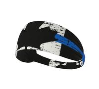 Bandeaux anti-transpiration en lambeaux, en détresse, mince, bleu, drapeau du Canada, bandeaux antidérapants, sports de plein air, entraînement, course à pied, pour hommes et femmes