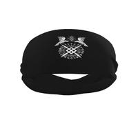 Bandeaux Anti-Transpiration pour Adultes, Symboles païens Nordiques des Deux Corbeaux d'Odin. Antidérapants et Extensibles, Ils sont Parfaits pour Le Sport : Course à Pied, Cyclisme, Basketball, yo