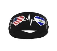 Bandeaux anti-transpiration pour hommes Drapeau d'Amérique El Salvador Bandeaux de sport d'entraînement pour hommes Bandeau absorbant Mode Large bandeau pour la course à pied Basketball Football Cycli