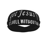 Bandeaux anti-transpiration pour hommes Jésus est Dieu, bandeaux de sport d'entraînement pour hommes, bandeau large à la mode pour course à pied, basket-ball, football, cyclisme, tennis