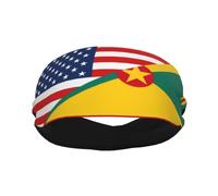 Bandeaux anti-transpiration pour hommes Vintage drapeau de la Grenade, bandeaux de sport pour hommes, bandeau absorbant, large, à la mode, pour la course à pied, le basket-ball, le football, le cyclis