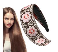Bandeaux bohème pour femme, bandeaux bohémiens pour femmes, bandeau en tissu brodé à fleurs pour femme, couvre-chef vintage de style ethnique, accessoires de cheveux pour filles pour la plupart des