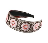 Bandeaux bohème pour femme, bandeaux brodés floraux, style ethnique vintage, accessoires de cheveux élégants pour filles, s'adapte à la plupart des coiffures 14 x 4 cm