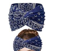 Bandeaux bohème pour femme - Bandeaux de yoga imprimés - Vêtements de tête élégants et respirants pour femmes - Pour fêtes de mariage, coureurs, festivals de musique, yoga, loisirs - Cyclisme