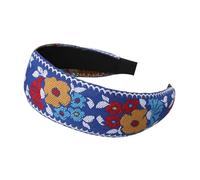 Bandeaux bohèmes pour femmes, bandeaux bohémiens pour femmes, larges bandeaux en tissu brodé floral, couvre-chef vintage de style ethnique, accessoires de cheveux pour filles pour la plupart des