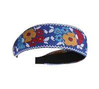 Bandeaux bohèmes pour femmes, bandeaux bohémiens pour femmes, larges bandeaux en tissu brodé floral, style ethnique, accessoires de cheveux pour filles pour la plupart des coiffures