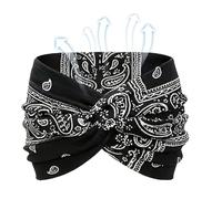 Bandeaux Boho Large Pour Femmes - Bandeau Sport Respirable - Accessoires pour Coiffure avec Imprimé Doux pour Mariage, Yoga, Événements Extérieurs, Filles, Fitness, Course et Tenue Décontractée
