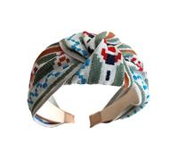 Bandeaux brodés réglables Design floral traditionnel Accessoires de cheveux bohémiens pour femmes Style élégant Bandeau brodé pour femmes