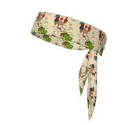 Bandeaux colorés avec imprimé carte des Amériques, cravate de karaté ninja, bandeau athlétique, évacuation de la transpiration