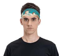 Bandeaux colorés grecs moulins à vent pour homme et femme, bandeau de transpiration pour course à pied, football, gym, accessoires