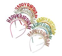 Bandeaux D’anniversaire 6 Pièces en Non-tissé à Paillettes