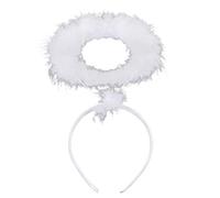 Bandeaux D'Ange Halo Bandeau D'Ange En Plumes Bandeau De Cheveux Halo Blanc Accessoire De Costume D'Halloween Et De NoëL Accessoires De FêTe Lot De 2