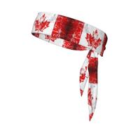 Bandeaux de cheveux rétro avec drapeau du Canada - Anti-transpiration et antidérapant - Pour homme et femme - Entraînement - Course à pied