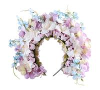 Bandeaux de cheveux sophistiqués à motif floral traditionnel ethnique accessoire cheveux double face tissu fleur bandeau pour femme