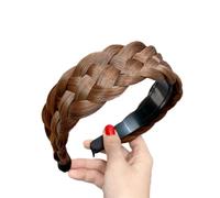 Bandeaux de cheveux tressés,Femmes Accessoires de cheveux tressés Perruque de cheveux Bandeau tressé Femmes Bandeau Cheveux avec dents Bandeau Cheveux Accessoires de coiffure,Brun clair