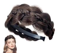 Bandeaux de cheveux tressés pour femmes,Bandeaux de cheveux tressés | Cercle de cheveux à tresse large avec dents - Twist Fishbone Head Hoop pour coiffage pour femme