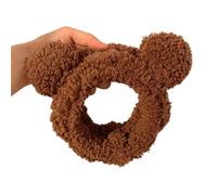 Bandeaux de Cheveux Velours Animal Ours Oreilles Lavage Visage Maquillage Chapeaux Fourrure Bandeau Mignon élastique Support Cheveux Sangle Bandes Oreille Turban Accessoire(Coffee)