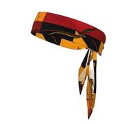 Bandeaux de cheveux vintage en bois avec drapeau du Maryland - Anti-transpiration - Antidérapants - Pour homme et femme - Pour entraînement et course à pied