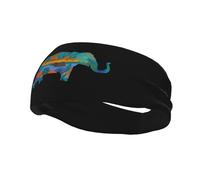 Bandeaux de festival Silhouette of The Painted Elephant pour hommes et femmes, antidérapants, anti-transpiration, pour le sport, la gym, le basket-ball, le yoga