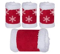 Bandeaux de jambes de cheval équestres, Bandes de jambes de cheval de Noël - 4 bandes de Noël pour jambes de cheval avec flocons de neige,Manches confortables Bandes de jambe de cheval pour