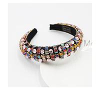 Bandeaux de luxe baroques scintillants rembourrés en strass, bandeaux entièrement en cristal, larges couvre-chefs blancs, accessoires pour cheveux pour filles