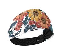 Bandeaux de Malaisie Bunga Raya Beauté Fleurs Antidérapants Confortables pour Femmes Bandeau Extensible pour Tennis Course Cyclisme Football
