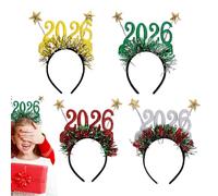 Bandeaux de Noël | 4 pièces de décorations amusantes 2026 | Couvre-chefs de fête du Nouvel An | Accessoires photo de vacances d'hiver Costume d'Halloween Cosplay pour, femmes, adultes et