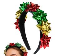 Bandeaux de Noël - Bandeaux de Noël | Bandeau de Noël pour femme, incrusté de fleurs de Noël, bandeau de fête étincelant et de vacances, fournitures de fête pour femmes, adultes et enfants.