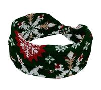 Bandeaux de Noël larges et élastiques pour femmes, flocons de neige et ornements rouges, verts et blancs pour le yoga, le maquillage