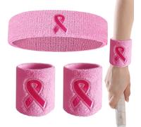 Bandeaux de poignet de tennis, Bandeaux de sueur | Bandes de sensibilisation au cancer Bracelets élastiques pour la transpiration | Bracelets de sensibilisation au cancer Bracelets de tennis es