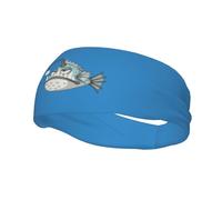 Bandeaux de sport antidérapants et absorbants avec personnages de dessins animés Pipa Fish pour hommes et femmes, pour la gym, le basket-ball, le yoga