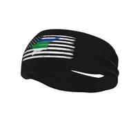 Bandeaux de sport antidérapants et absorbants pour hommes et femmes, motif carte des États-Unis et du drapeau de la République des Komis, pour la gym, le basket-ball, le yoga