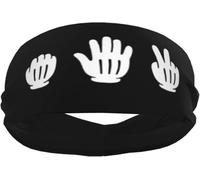 Bandeaux de Sport antidérapants Motif Pierre, Feuille, Ciseaux, pour Hommes et Femmes, élastiques, absorbants et Respirants, pour Le Basket-Ball, Le Tennis, l'entraînement, la Gym, Le Yoga (Noir)