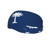 Bandeaux de sport avec drapeau de la Caroline du Sud, évacuation de l'humidité, tissu éponge athlétique, bandeau absorbant la transpiration