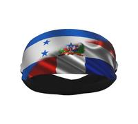 Bandeaux de sport avec drapeau de la moitié du Honduras et de la République dominicaine pour hommes et femmes, bandeau d'entraînement évacuant l'humidité, bandeau anti-transpiration pour la course, le
