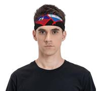 Bandeaux de sport avec drapeau du Honduras et d'Haïti pour hommes et femmes, bandeau d'entraînement évacuant l'humidité, bandeau anti-transpiration pour la course, le cyclisme, le football, le yoga