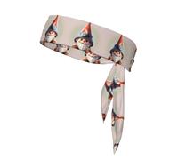 Bandeaux de sport avec imprimé chapeau de nain mignon, bandeau de sport, cravate de sport, serre-tête pour homme et femme